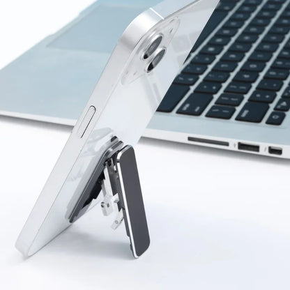 Versatile Foldable Metal Phone & Tablet Stand - Portable Desktop Mount for iPad and Mobile Devices